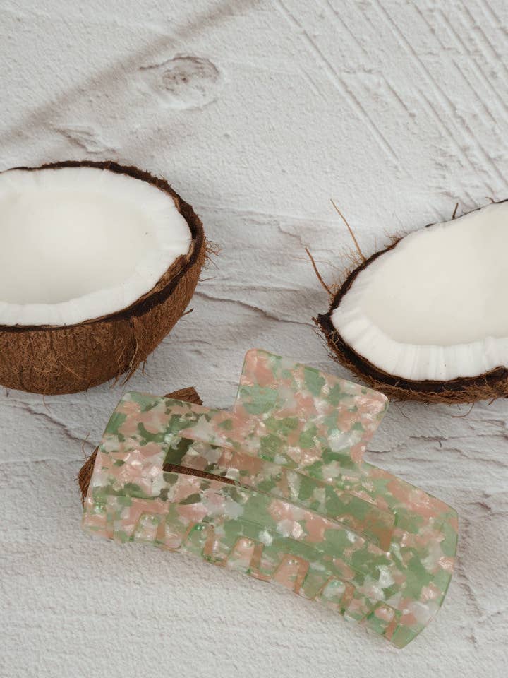 Claw Clip - Jumbo Elongated Rectangle - Apple for wholesale by Nakoa The Label