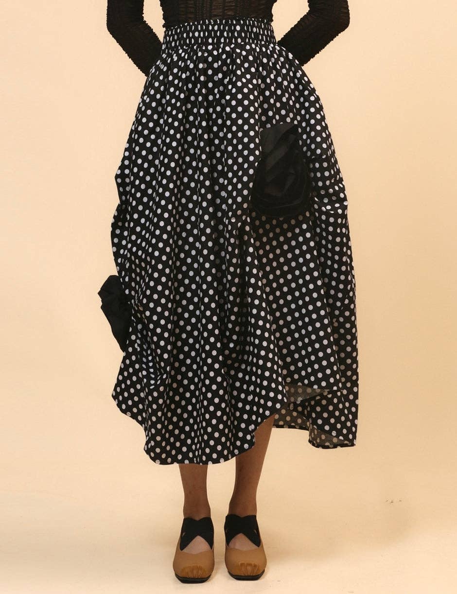 Sweetkama – Saia - Mulher por atacado – Saia Midi Flor Inregular para Senhora SKS470814