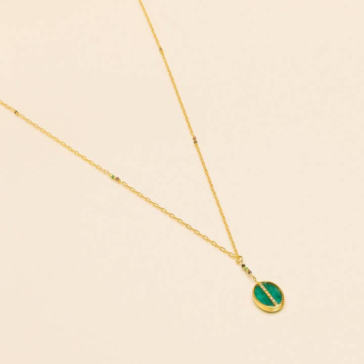 SMARAGD GNISTRA LÅNGT HALSBAND för wholesale av Une A Une