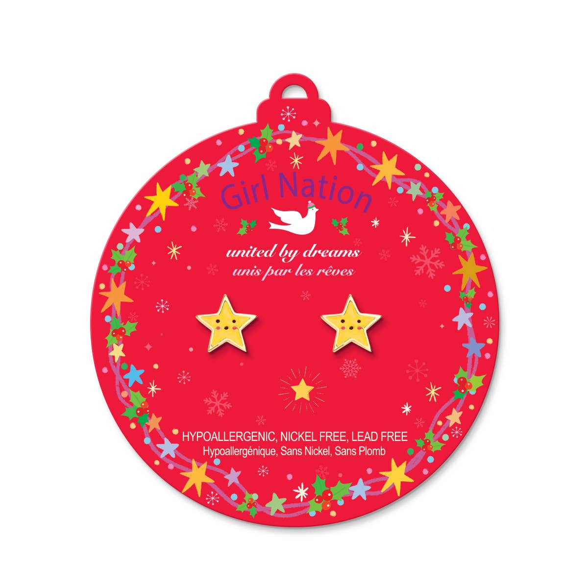 Girl Nation - Vente Clous d'oreille - Boucles d'oreilles Étoiles Brillantes | Clous | Petit Cadeau de Noël2