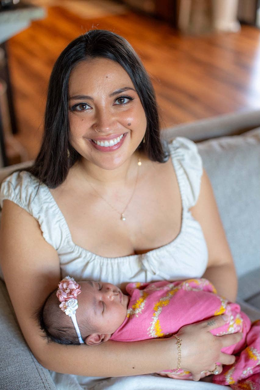 The Keiki Dept - Wholesale Swaddle - Baby - Lei Lokelani Kapa Moe - Hawaiian Bamboo Swaddle2