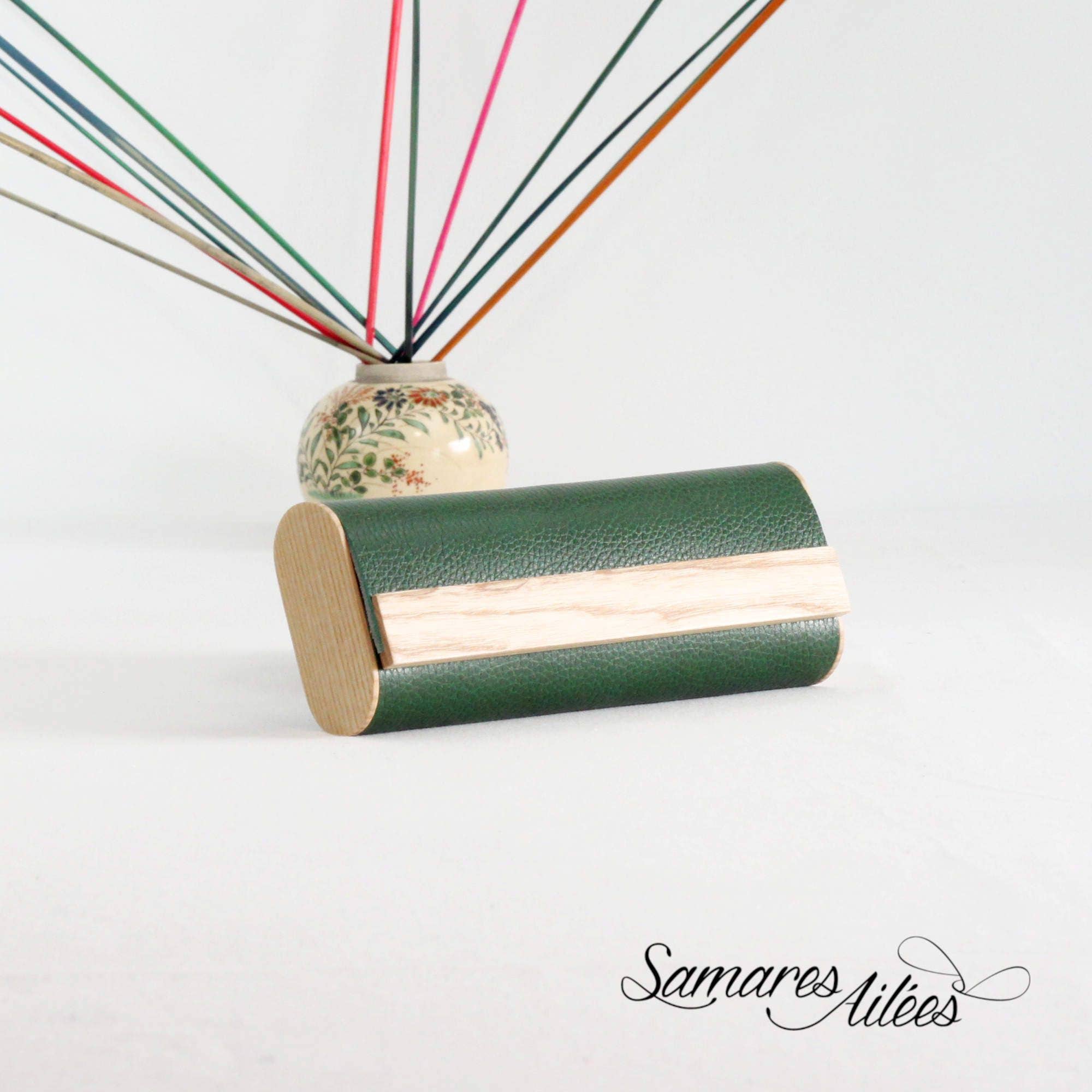 Samares Ailées - Wholesale Eyewear Cases & Holders - Unisex - “Marie” Wood and Leather Eyeglass Case16