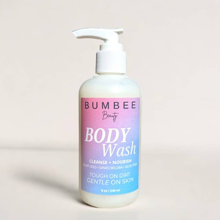 Gel douche aux graines de chanvre + oméga – Nettoyant hydratant doux pour la vente par Bumbee Beauty
