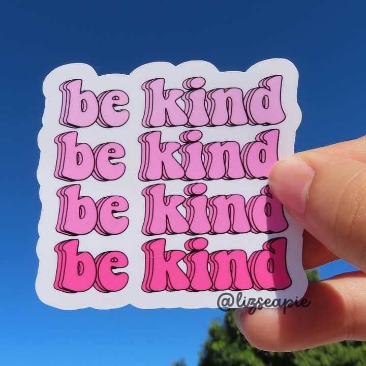 Be Kind Vinyl Sticker for wholesale by lizseapie