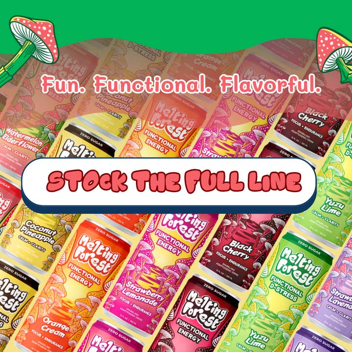 Melting Forest – Engroshandel Sports-/energidrik – Melting Forest svampe energidrik | Mango Guava | Adaptogen4