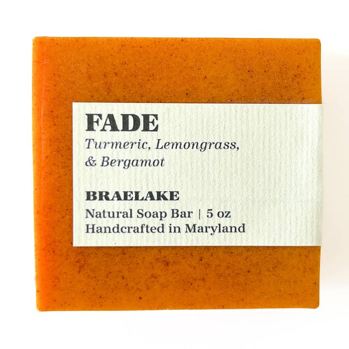 Fade | Tumeric with Bergamot & Lemongrass Bar Soap for wholesale by Braelake Studio