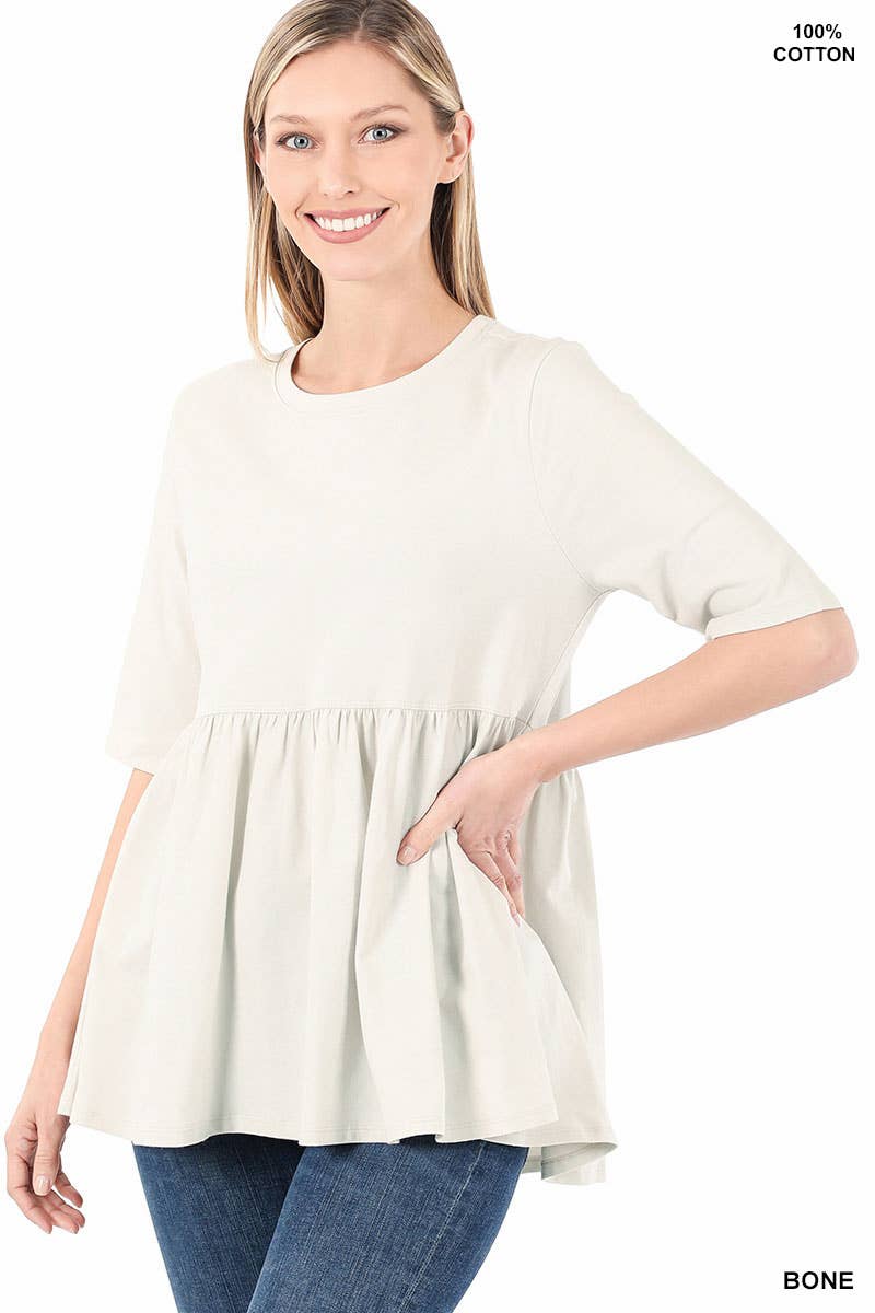 42POPS - Vendita all'ingrosso Tunica - Donna - ",,..._ Tunica in Cotone con Arricciatura a Vita Impero15