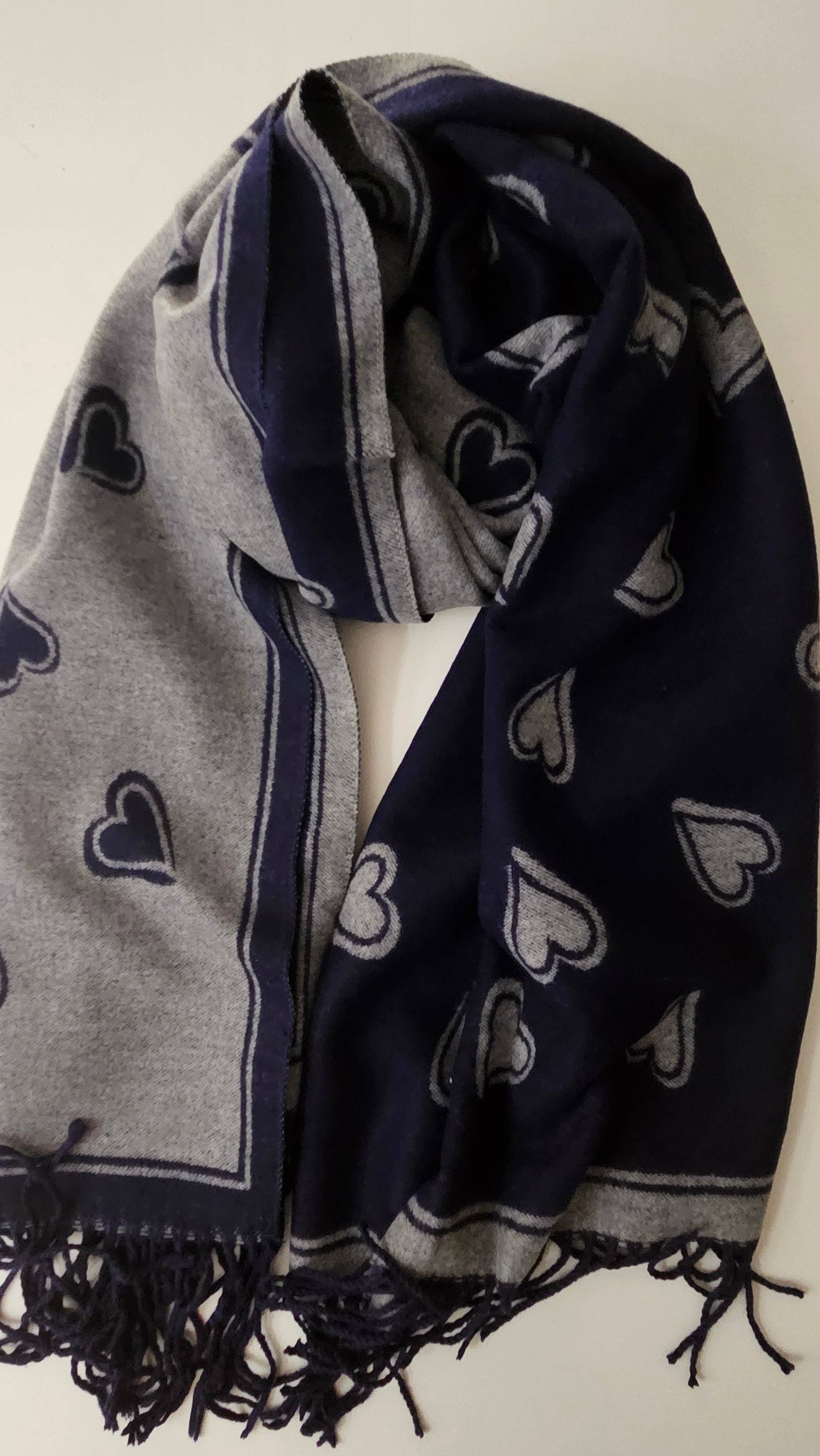 Shimena - Wholesale Scarf - Women's - Heart Pattern Cashmere-Blend Scarf – Ultra Soft & Elegant13