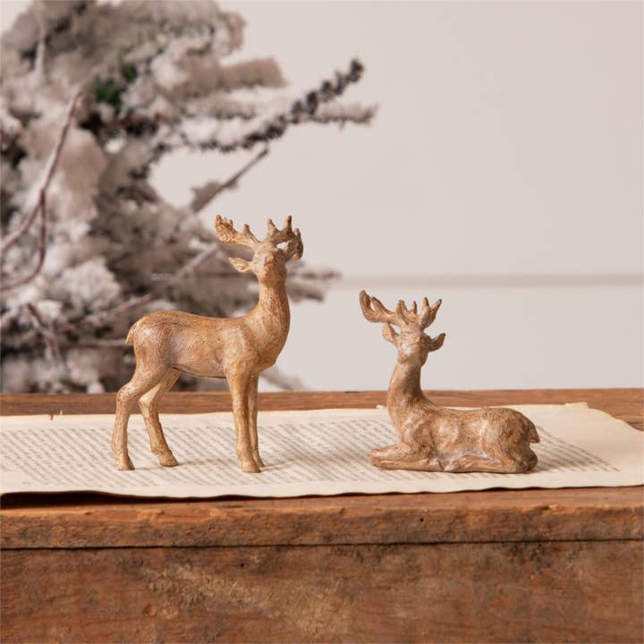 Audrey's Home & Gift - Wholesale Decorative Figurine - Mini Deer Figurines (Set Of 02)2