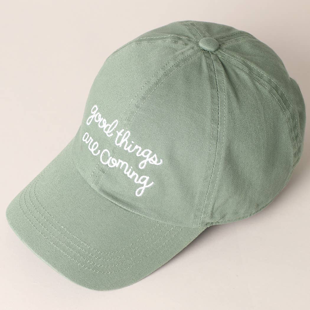 Fashion City – wholesale Baseball cap – Women's – Good Things Are Coming Embroidered Baseball Cap6