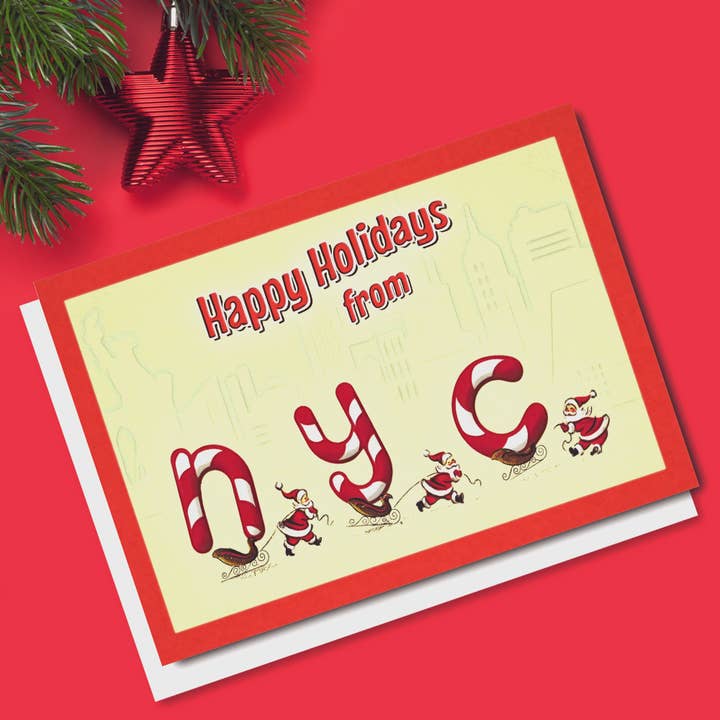 Tarjeta de felicitación de la ciudad de Nueva York, caja de 10 (C10374) para venta al por mayor de Wright Card Company