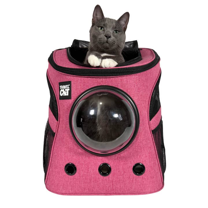"The Fat Cat" Cat Backpack in Pink - For Larger Cats for wholesale by Travel Cat Wholesale