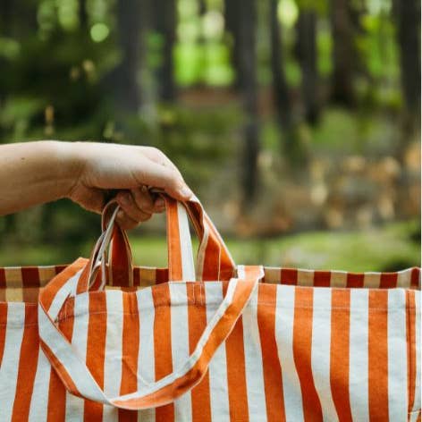 OMOM - Wholesale Tote Bag - Women's - Large Striped Tote Bag - Multi-Color