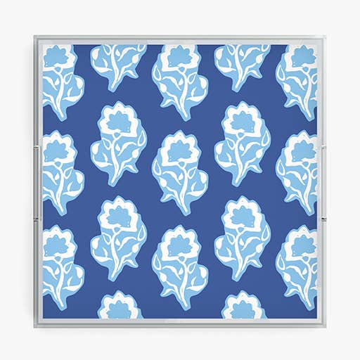 Maya Blue Acrylic Tray | Acrylic Tray | Food Serving Tray for wholesale by Clairebella Personalized Gifts & Pillows