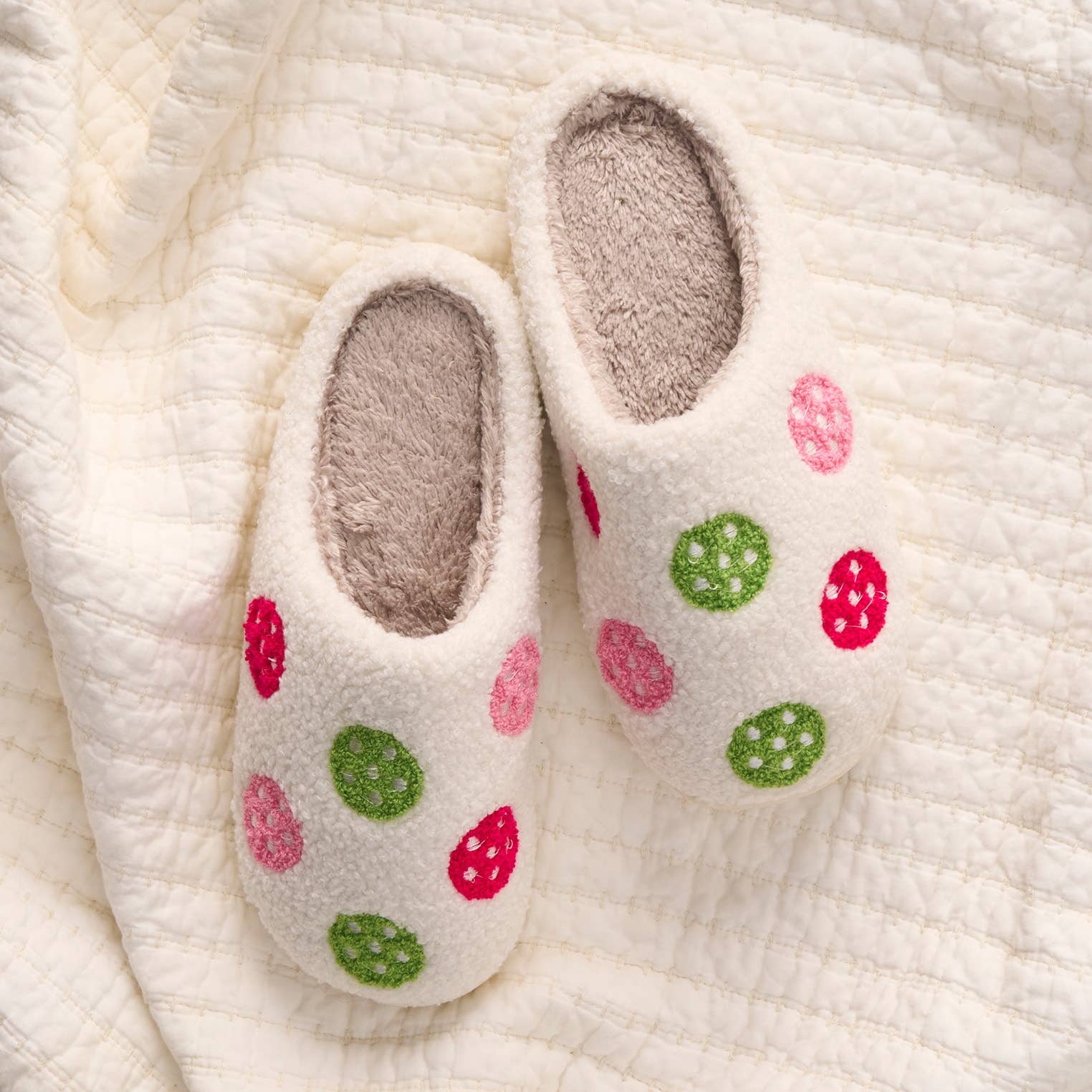 The Darling Effect - Wholesale Slippers - Women's - Fuzzy Slippers-Pickleball Balls (Mixed - 2 S/M and 2 M/L)0