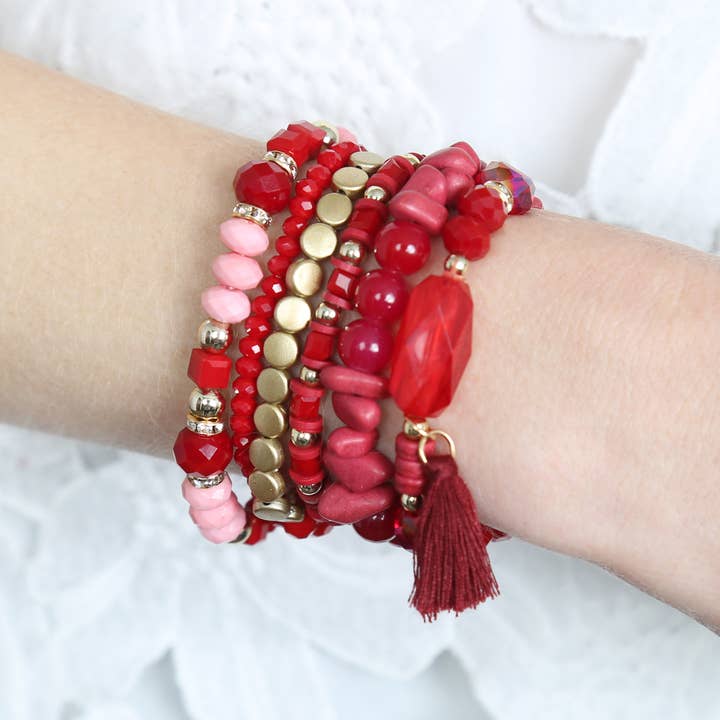 MYS Wholesale Inc - Wholesale Beaded Bracelet - Boho Charm Tassel Bracelet23