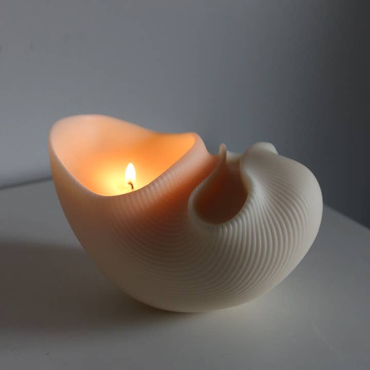 Cream Stort Cnoch skalljus, sojavaxljus, heminredning för wholesale på Faire3