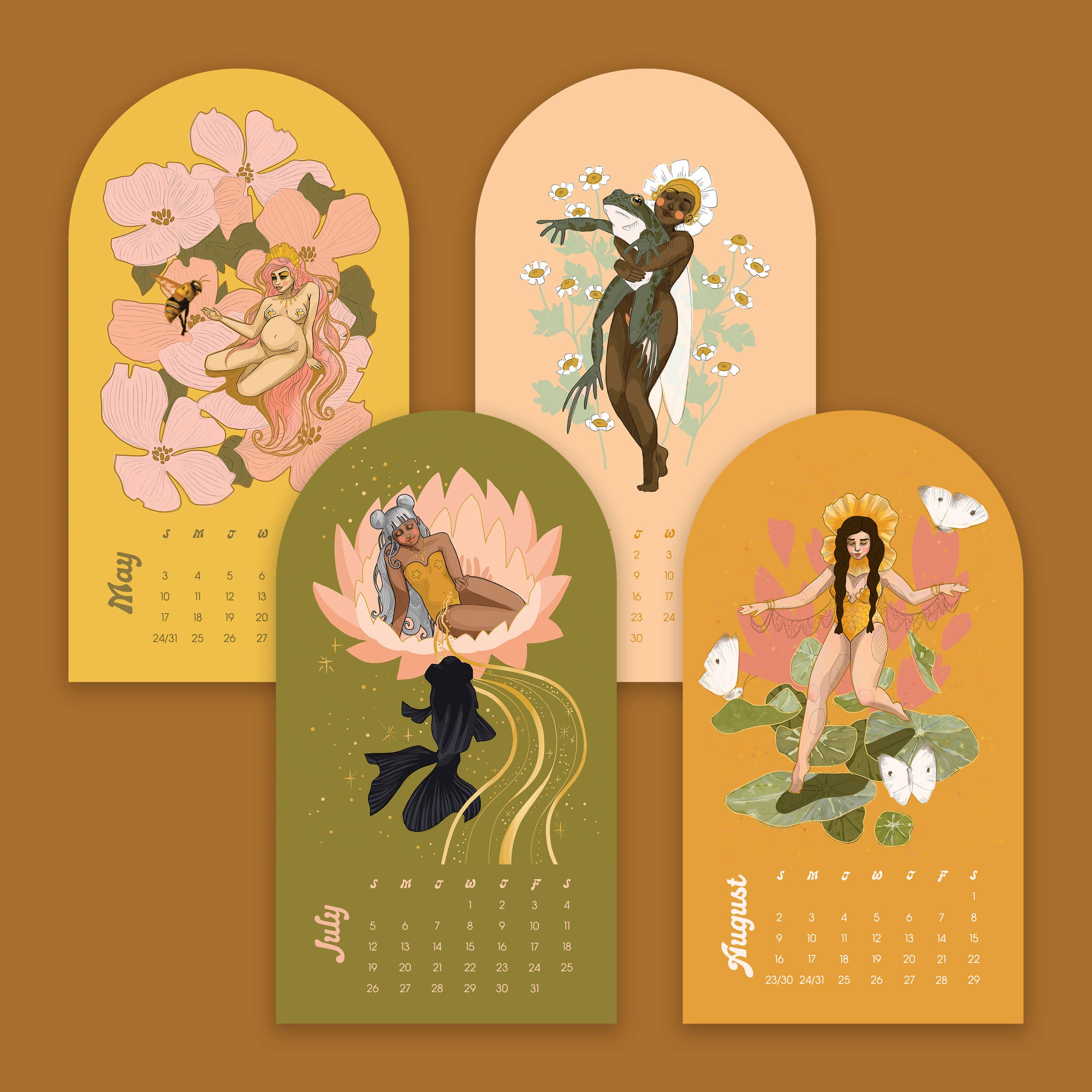 Whimsical Art by Darcy Goedecke - Wholesale Calendar - Small Floral Fairy Calendar | 20263