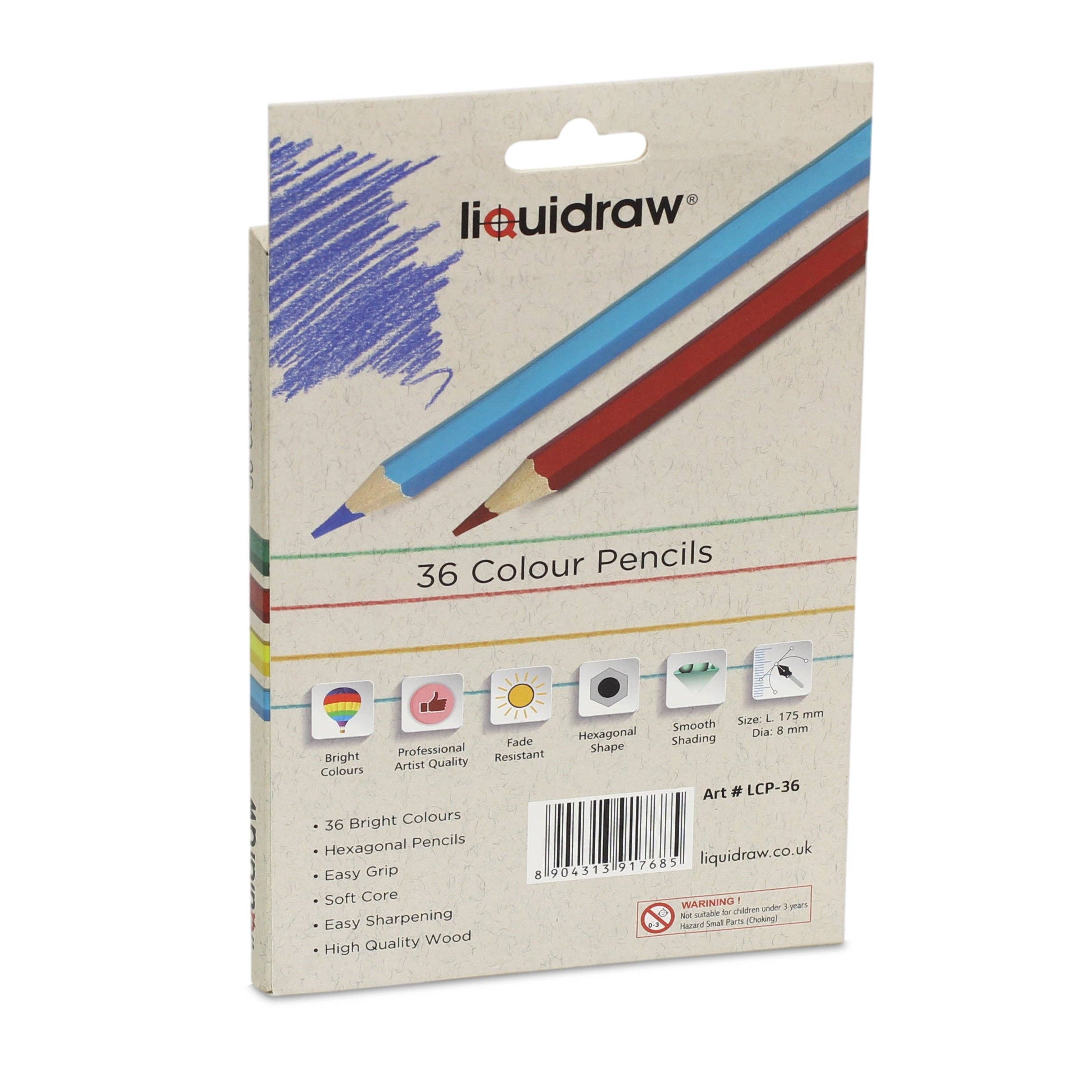 Liquidraw - Wholesale Coloured pencil - Liquidraw 36 Adult Colouring Pencils, Premium Art Coloured Drawing Pencils for Adults and Professionals2