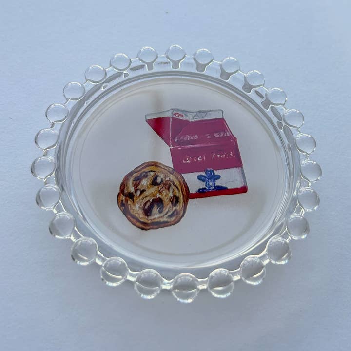 Milk & Cookies Trinket Dish for wholesale by Ware Your Snacks