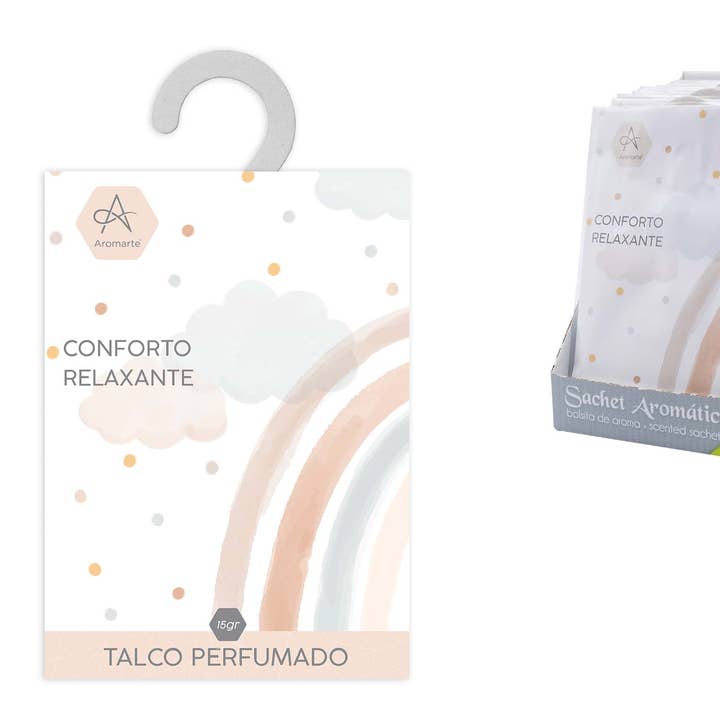 Scented Talc Sachet with Hanger 15g (16 units) for wholesale by Esoterica Arte
