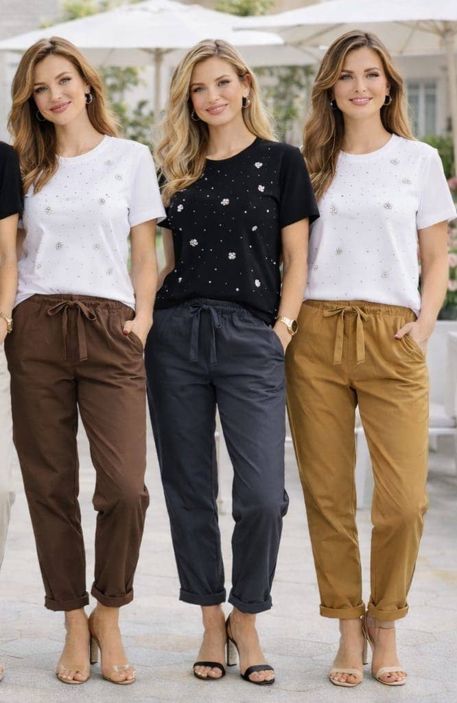 Kurt Muller – wholesale Pants – Women's – Plain Bi-Stretch Magic Trousers1