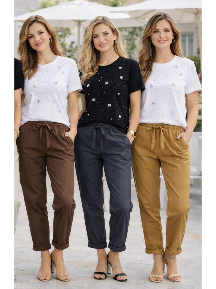 Kurt Muller – wholesale Pants – Women's – Plain Bi-Stretch Magic Trousers1