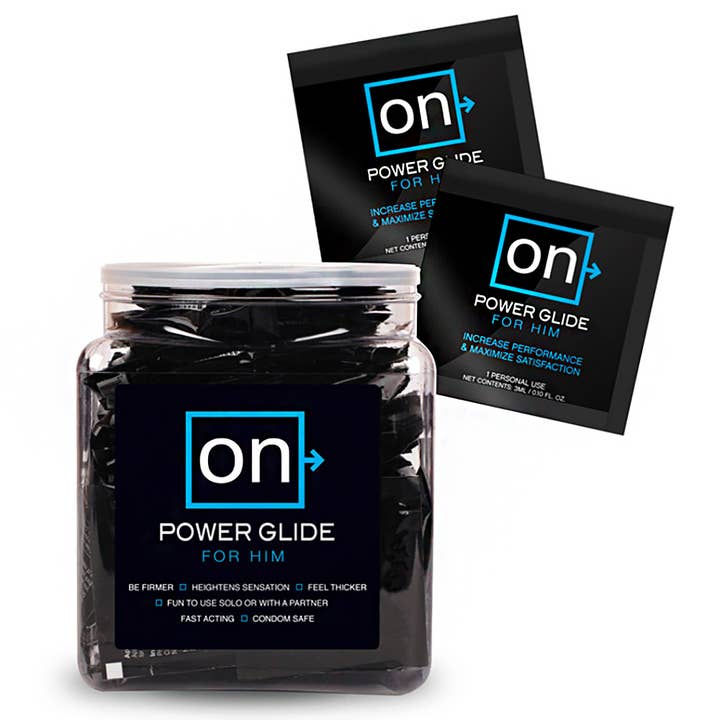 Sensuva - Wholesale Personal Lubricant - Onâ„¢ Power Glide 100 Piece Single-Use Packet Tub