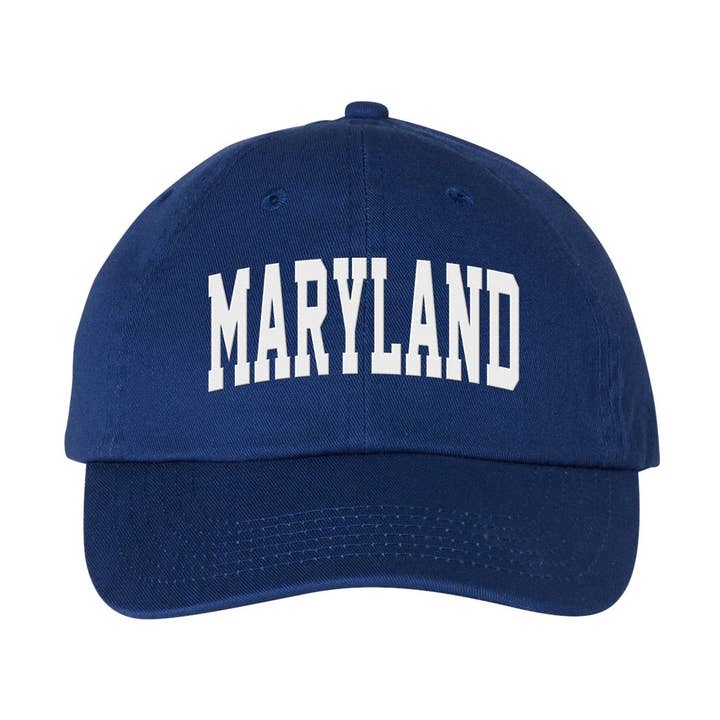 Block Maryland Embroidered Dad Hat for wholesale by Lucky Luna Apparel
