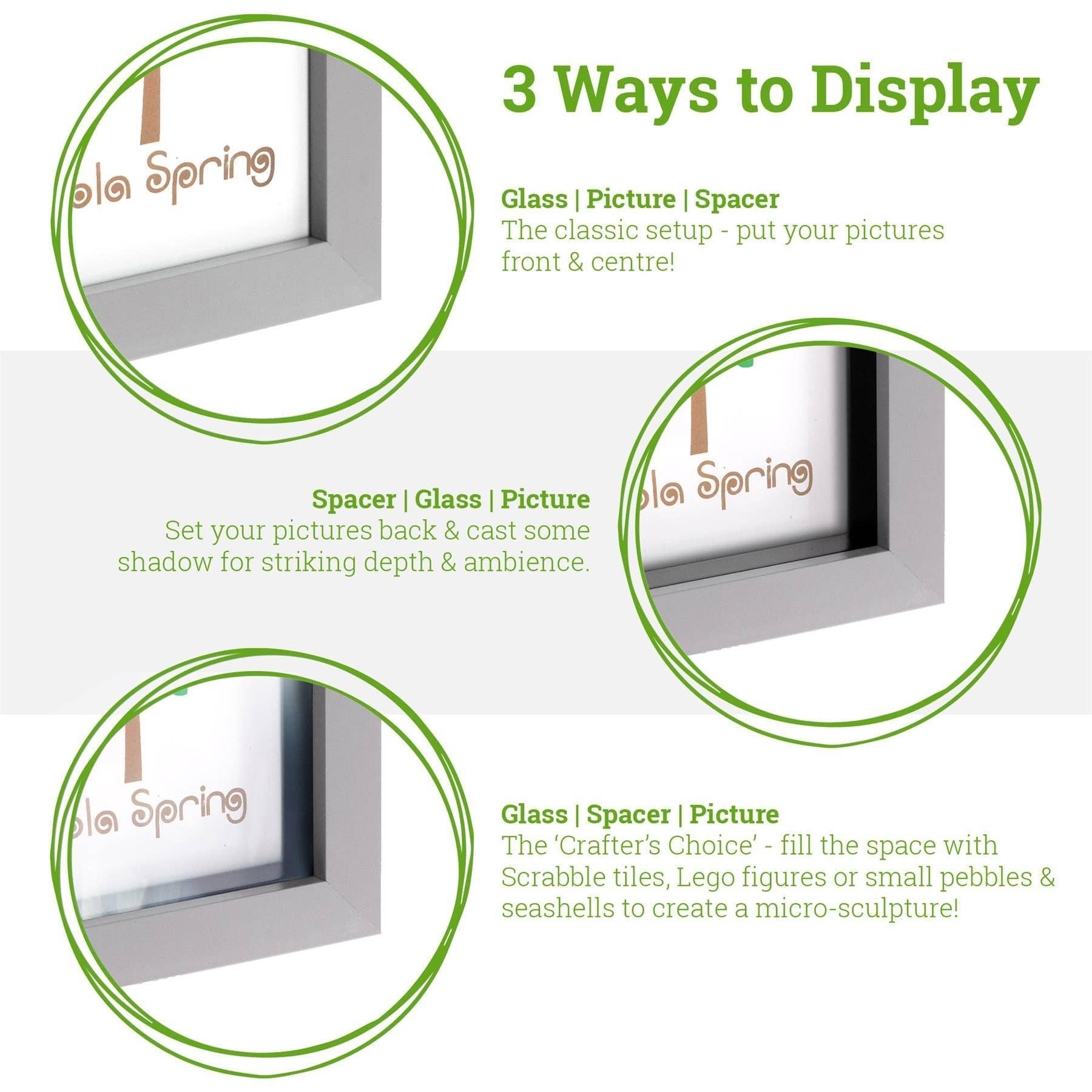 Rinkit Ltd - Wholesale Picture Frame - Nicola Spring 8" x 10" 3D Deep Box Photo Frame - Black4