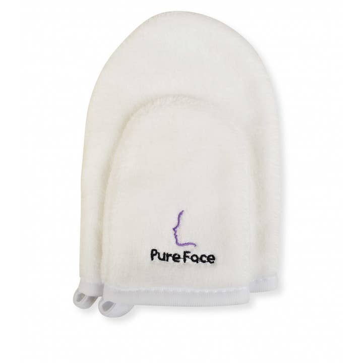 Pure Face - Wholesale Makeup Remover - WHITE MICROFIBER MAKEUP REMOVER GLOVES