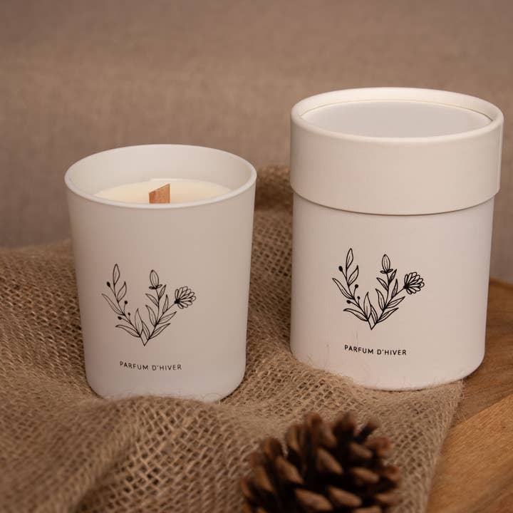 La Bougie Blanche - Wholesale Jar/Filled Candle - Firewood Candles - Winter Scent - Wood wick1