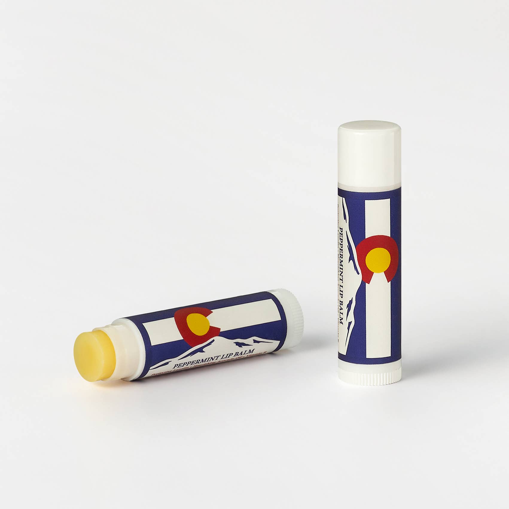 Bee Happy - Vente Baumes à lèvres - Baume à lèvres à la menthe poivrée avec drapeau du Colorado. Fabriqué au Colorado.