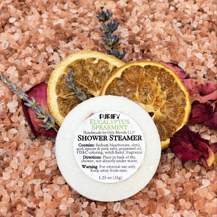 Oily Blends - Wholesale Shower Steamer/Bomb - Purify Shower Steamers with Pink Himalayan Salt