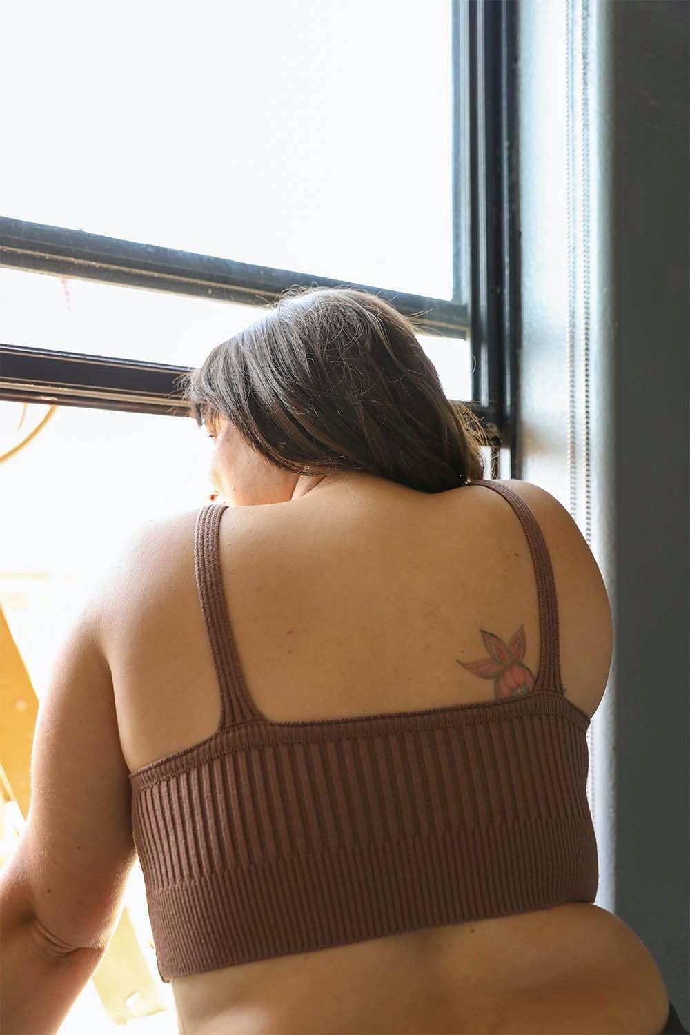 Leto Accessories – Top de malha - Mulher por atacado – Blusa Plus Size Contorno Rib Knit Brami Lounge1