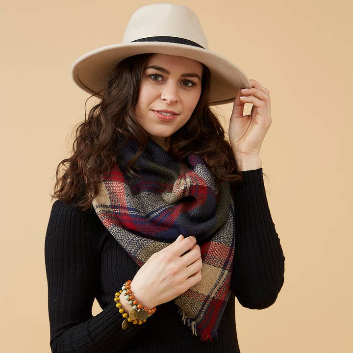 Hadley Wren - Wholesale Scarf - Women's - Sangria Blanket Scarf1