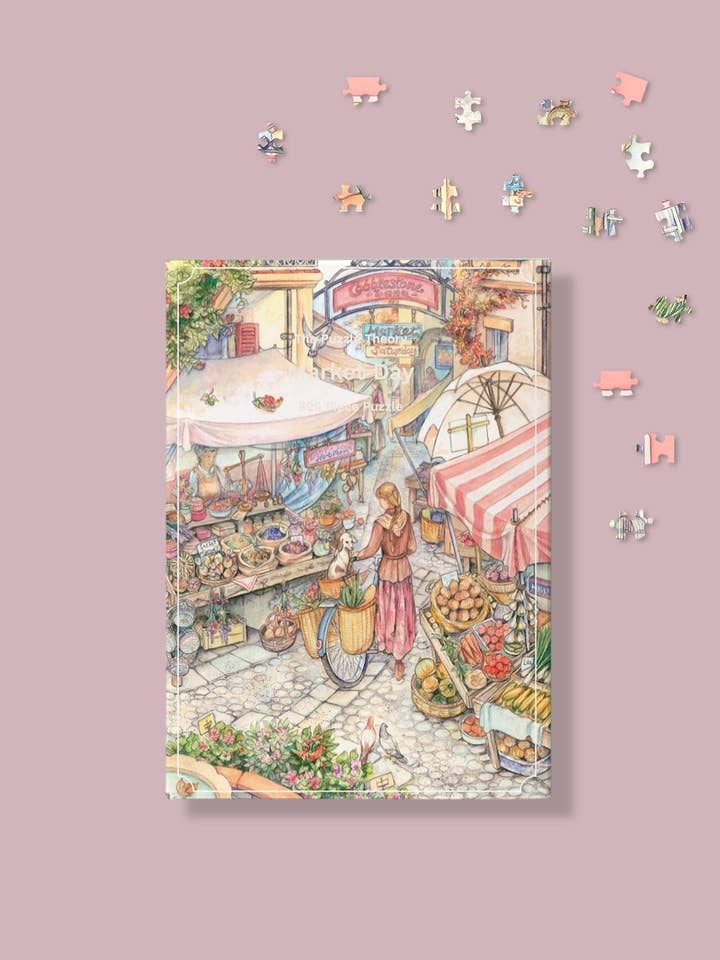 Kim Jacobs Market Day - 896 Piece Puzzle for wholesale by The Puzzle Theory