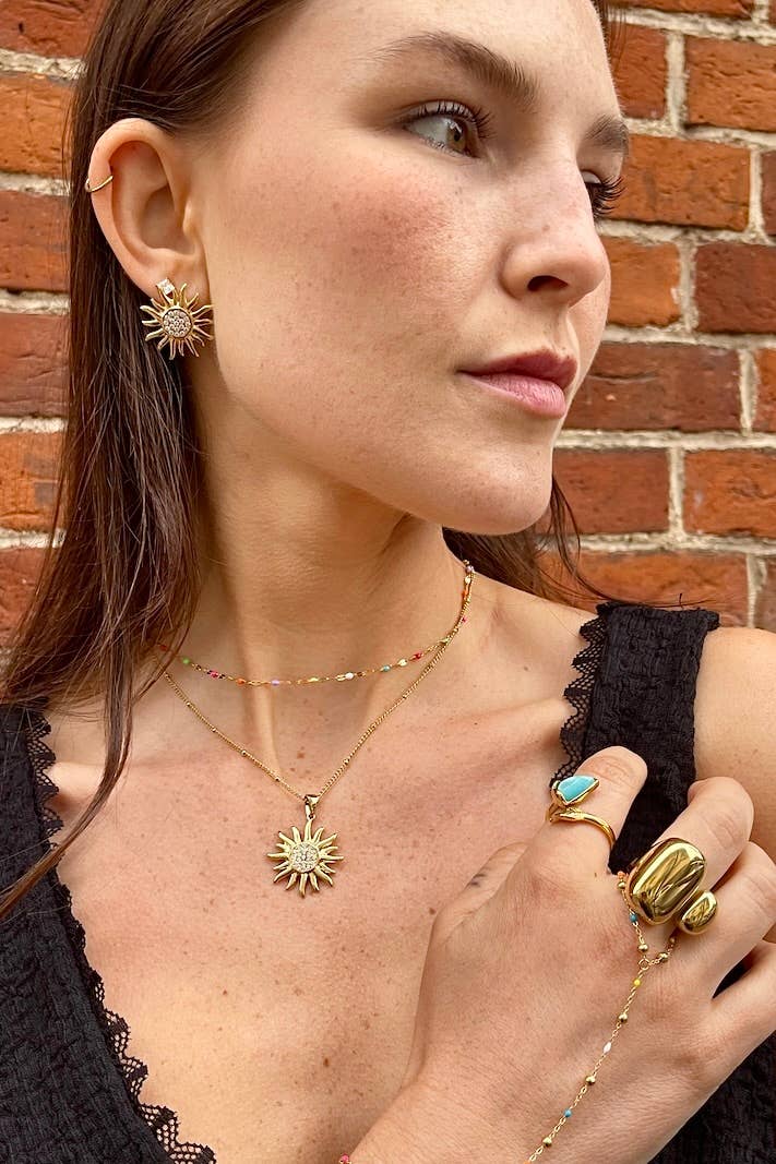 flerfärgad 224RX34 rostfritt stål färgglatt halsband för wholesale på Faire3