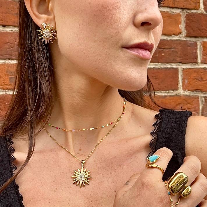 multicoloured 224RX34 stainless steel colorful necklace for wholesale on Faire3