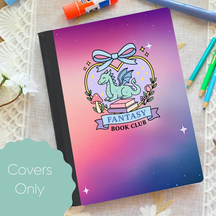 Fantasy Book Cub-Composition Notebook Cover for wholesale by Oily Graphic Creations