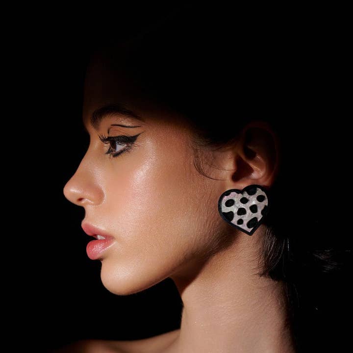 Dalmatians Heart | Earrings for wholesale by Funk Da Queen