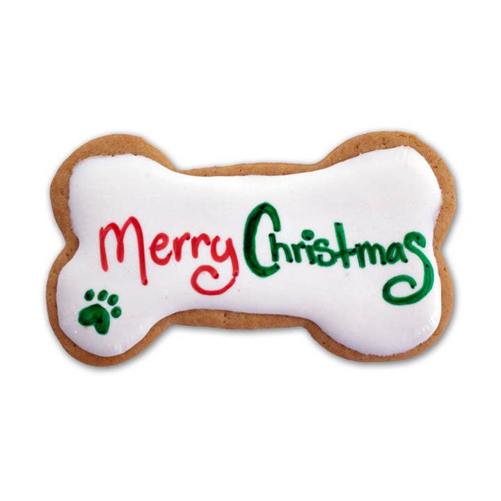 Christmas Merry Jumbo Dog Cookie for wholesale by PawsAbilities