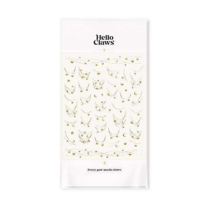 Ciao Claws | Adesivo per unghie con collana a stella per la vendita all'ingrosso da parte di LULUFUNSTUDIO