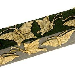 Butterflies Design - Long Soapstone Trinket Decor Pencil Box for wholesale by The Niger Bend