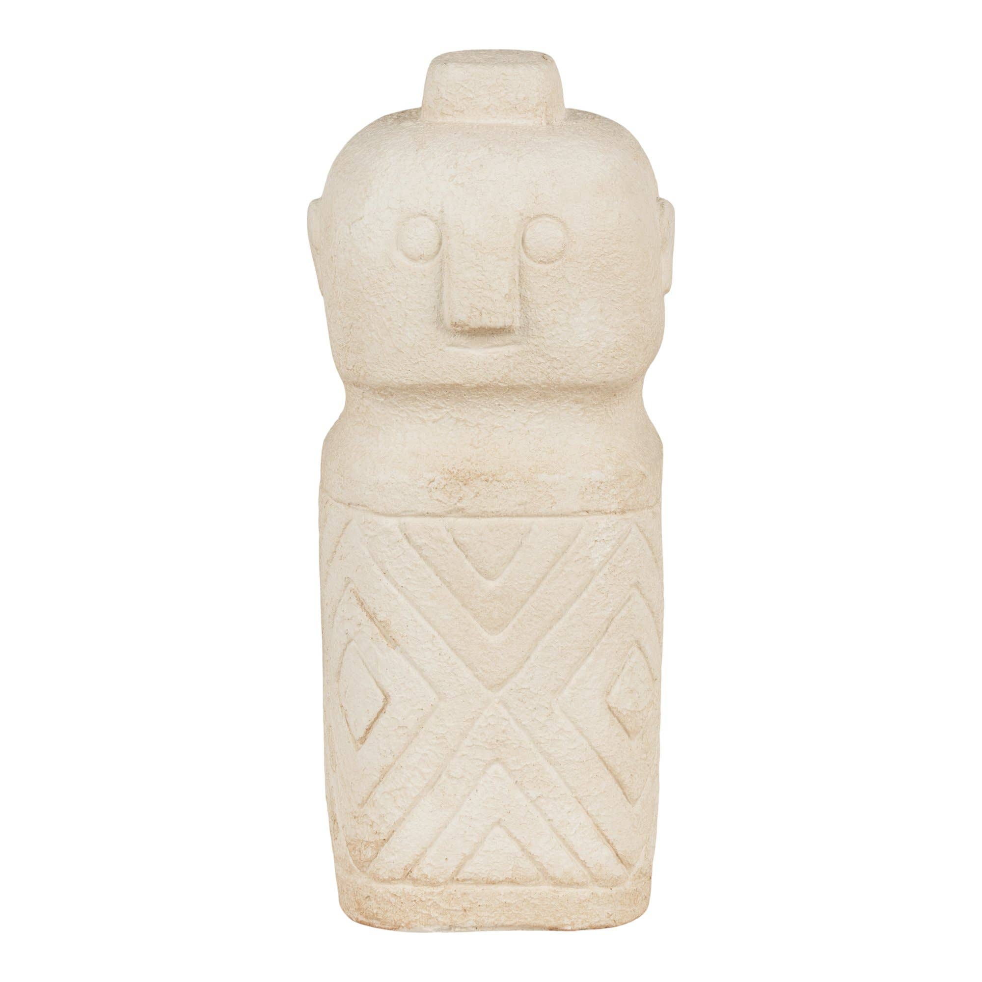 Beige Decoration  - Decoration in cement. beige. 6.5x6.5x15 cm for wholesale on Faire2