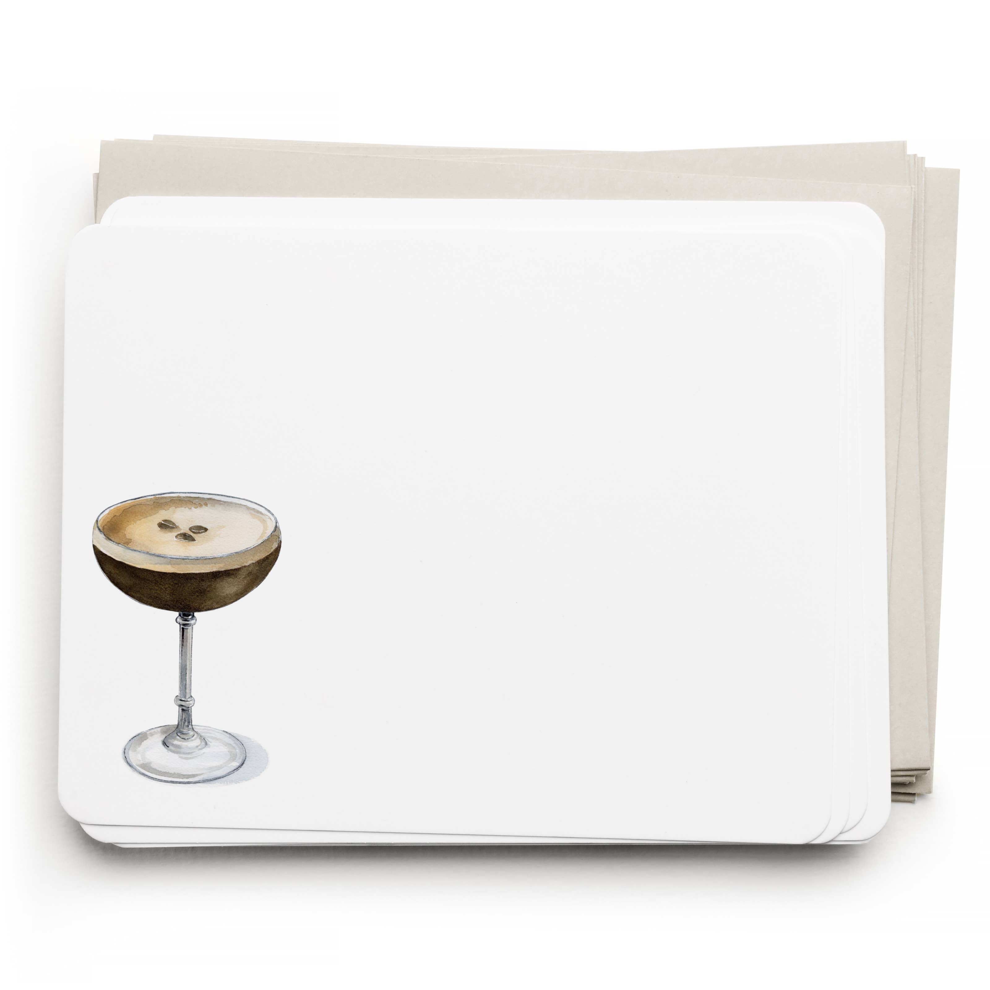 E. Frances Paper - Wholesale Stationery/Notecard Set - Espresso Martini Flat Note Set2
