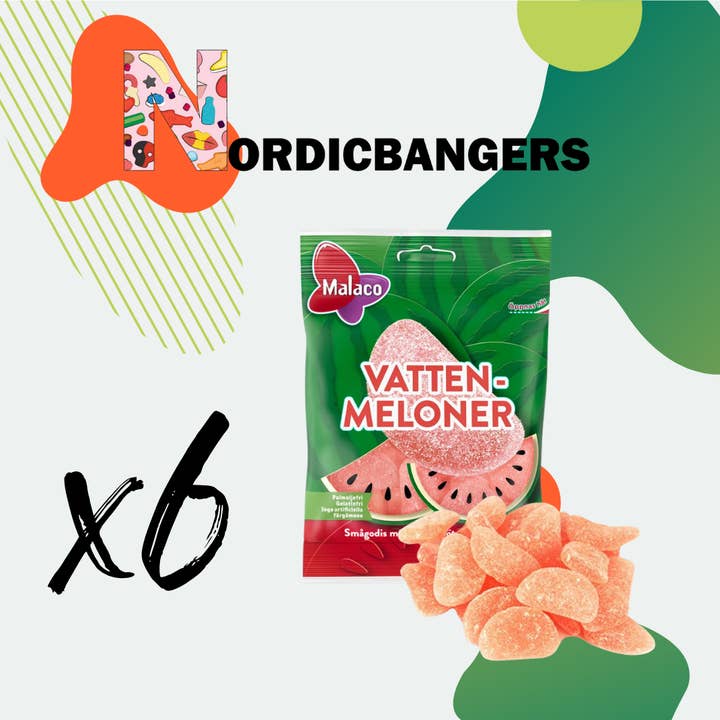 Nordicbangers - Swedish Candy Supply - Vente Bonbons gélifiés - Boîte de bonbons Malaco Saveur pastèque acidulée 90 g1