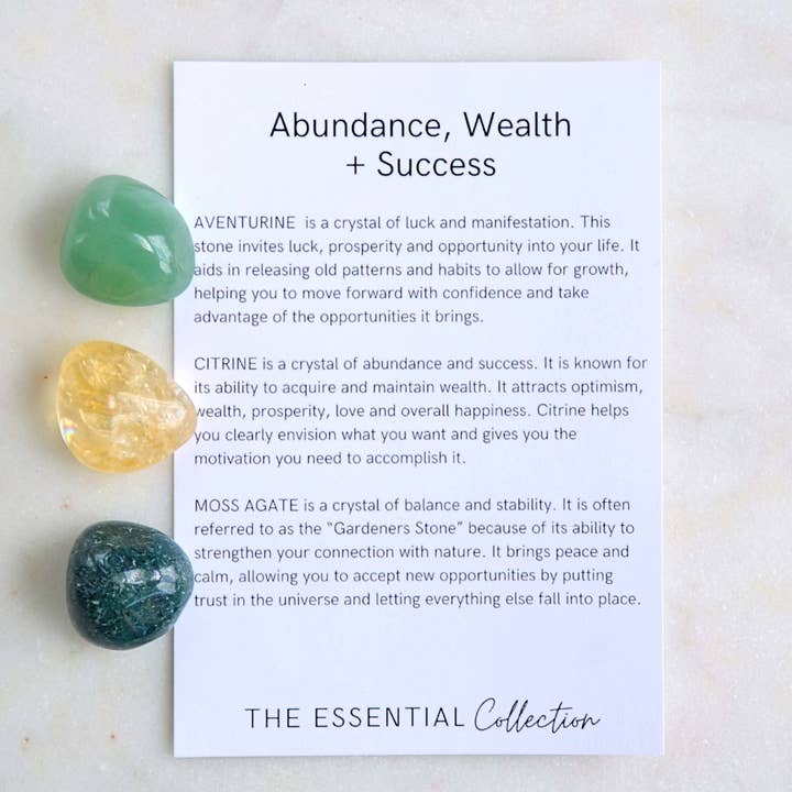 The Essential Collection - Wholesale Spiritual stone/crystal - Abundance, Wealth + Success Crystal Kit2
