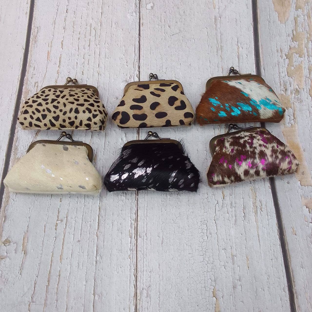 Hecho a mano – Porta-moedas - Mulher por atacado – Porta-moedas com estampa de animal e fecho metálico P2