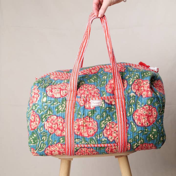 Bolso de Fin de Semana con Estampado Indio - Hortensia para venta al por mayor de Twizzell